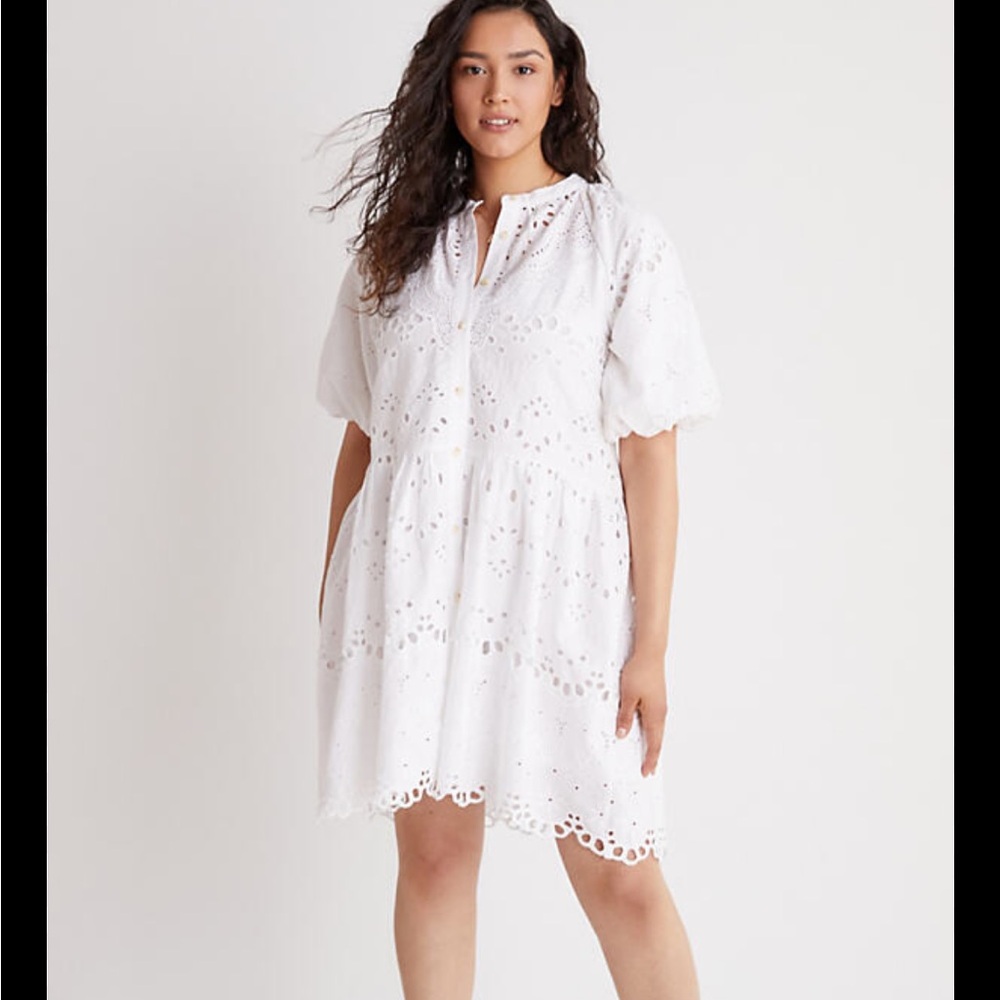Anthropologie TALLULAH EYELET MINI DRESS